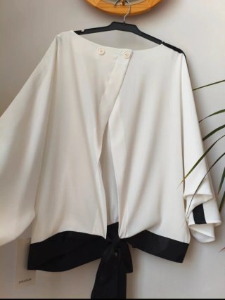 Blusa bicolor Zara - schiena aperta