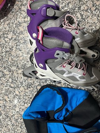 Pack de patines con bolsa de transporte,proteccion