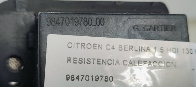 RESISTENCIA CALEFACCION CITROEN C4 BERLINA 1.5 HD
