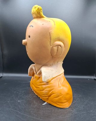 Busto vintage de Tintín en Estuco Pintado