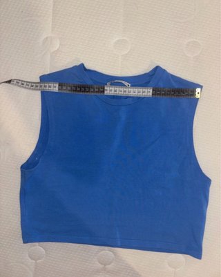 Top Zara blu senza maniche