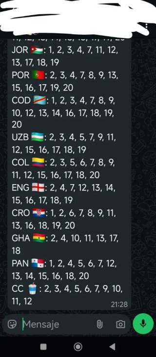 Cambio cromos Mundial