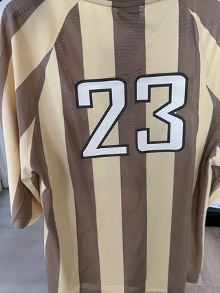 Camiseta Jordan 23 Rayas Marrón/Amarillo Talla L