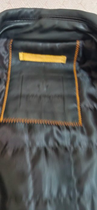Chaqueta  Macson de cuero marrón