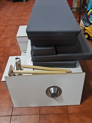 Mueble Camper con Colchón Gris