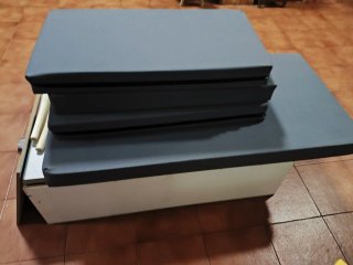 Mueble Camper con Colchón Gris