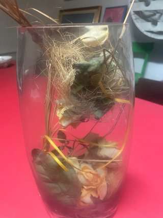 Vaso decorativo in vetro pesante