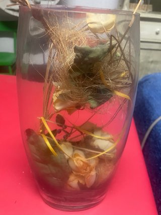 Vaso decorativo in vetro pesante