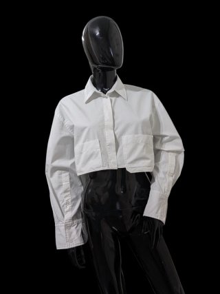 Zara Camisa Corta Oversize Algodón Talla S