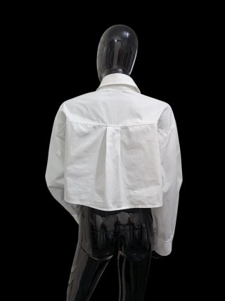 Zara Camisa Corta Oversize Algodón Talla S