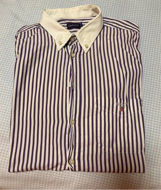 Camisa GANT Rayas Moradas Talla XL