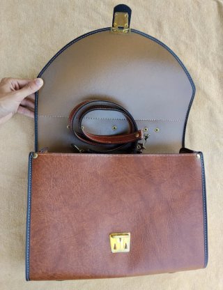 Cartella vintage anni 70/80 marrone