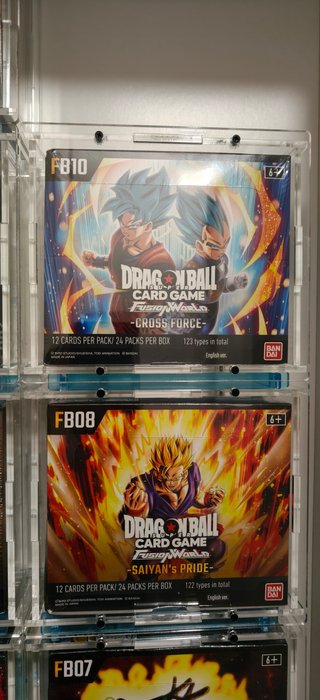 Lotto di 9 scatole Dragon Ball Super Fusion World in inglese
