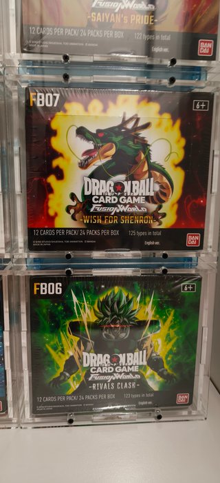 Lotto di 9 scatole Dragon Ball Super Fusion World in inglese