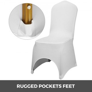 Cubiertas de Sillas Plegables de Spandex Elástico, Cubierta Frontal Arqueada Universal Ajustada, Fundas Protectores Removibles y Lavables, para Bodas, Vacaciones, Banquetes, Fiestas, Celebraciones...