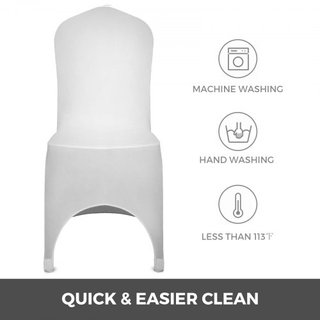 Cubiertas de Sillas Plegables de Spandex Elástico, Cubierta Frontal Arqueada Universal Ajustada, Fundas Protectores Removibles y Lavables, para Bodas, Vacaciones, Banquetes, Fiestas, Celebraciones...