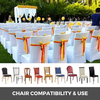 Cubiertas de Sillas Plegables de Spandex Elástico, Cubierta Frontal Arqueada Universal Ajustada, Fundas Protectores Removibles y Lavables, para Bodas, Vacaciones, Banquetes, Fiestas, Celebraciones...