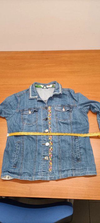 Giacca jeans donna con ricami