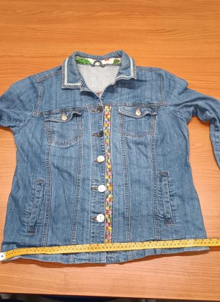 Giacca jeans donna con ricami