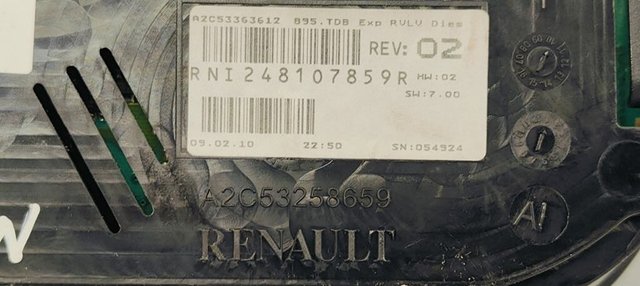 QUADRO STRUMENTI RENAULT MEGANE III BERLINA 5