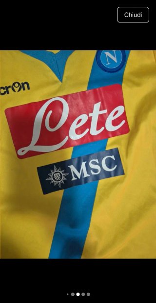 Maglia Calcio Napoli Macron Gialla