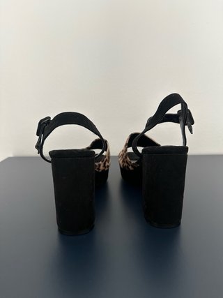 Sandalias Animal Print Tacón Plataforma