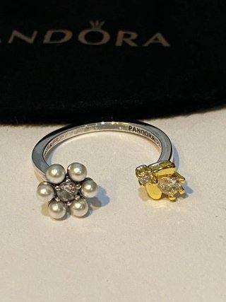 Anillo Pandora Talla 58 Flor y Abeja
