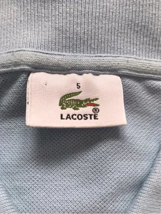 Polo Lacoste manga corta azul