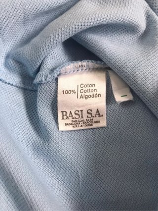 Polo Lacoste manga corta azul