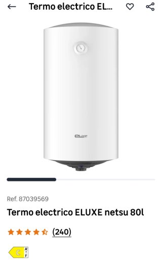 Termo eléctrico ELUXE netsu 80L