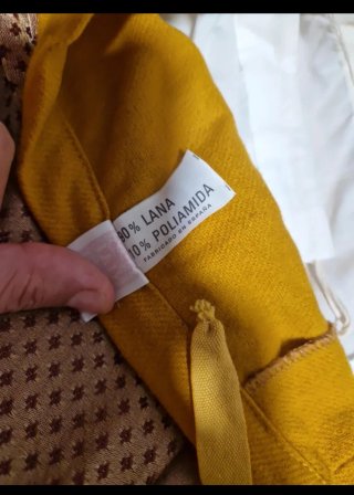 Pantalón fallero blanco y amarillo