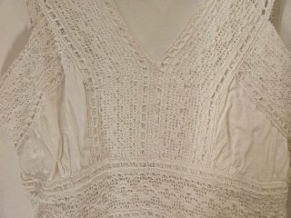 Vestido largo de algodón blanco