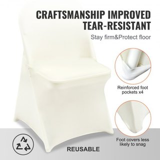 Cubiertas de Silla Plegables de Spandex Elástico, Cubierta de Silla Universal Ajustada, Fundas Protectores Removibles y Lavables, para Bodas, Vacaciones, Banquetes, Fiestas, Celebraciones, Comedor...