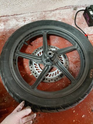 Rueda Delantera+Disco de Freno Honda CBF 250