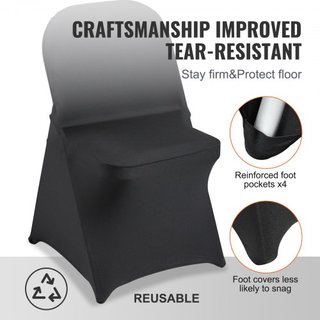 Cubiertas de Silla Plegables de Spandex Elástico, Cubierta de Silla Universal Ajustada, Fundas Protectores Removibles y Lavables, para Bodas, Vacaciones, Banquetes, Fiestas, Celebraciones, Comedor...