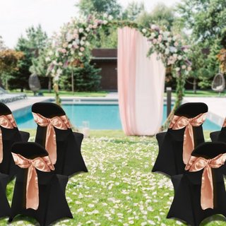 Cubiertas de Silla Plegables de Spandex Elástico, Cubierta de Silla Universal Ajustada, Fundas Protectores Removibles y Lavables, para Bodas, Vacaciones, Banquetes, Fiestas, Celebraciones, Comedor...