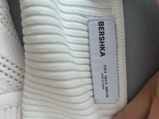 Top de punto Bershka blanco talla s