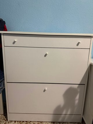 Zapatero blanco de madera