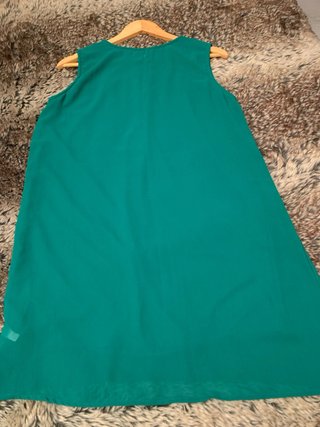 Vestido verde verano corazón tachuelas