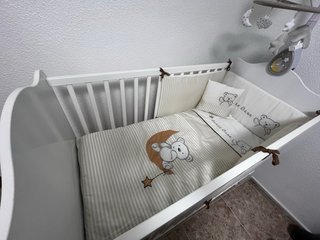 Cuna Sleepy Bear color tierra prácticamente nueva