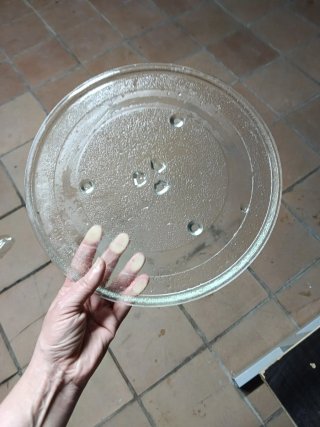 Plato giratorio microondas vidrio