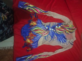 Maillot Gimnasia Rítmica Azul Multicolor