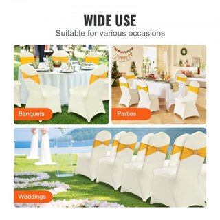 Cubiertas de Sillas Plegables de Spandex Elástico, Cubierta de Silla Ajustable Universal, Fundas Protectores Removibles y Lavables, para Bodas, Vacaciones, Banquetes, Fiestas, Celebraciones, Comed...