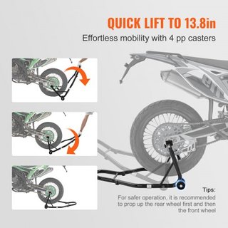 Elevador de Soporte para Motocicleta, Elevador Combinado para Rueda Delantera y Trasera de 0.39 Toneladas, Soporte de Horquilla para Rueda Delantera y Trasera, U+L Soporte de Eje, Compatible con l...