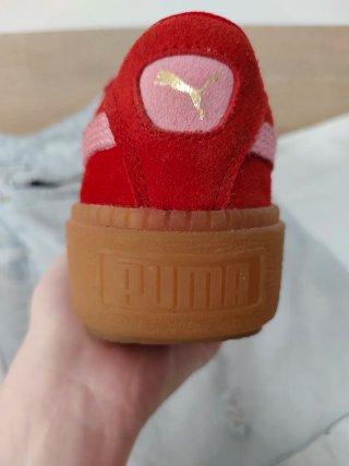 Zapatillas Puma Suede Plataforma Rojo/Rosa