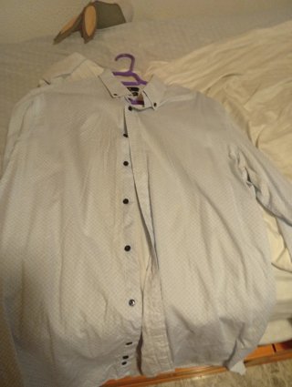 Camisa C&A Gris Talla M y azul