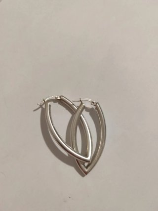 Pendientes de plata forma lágrima