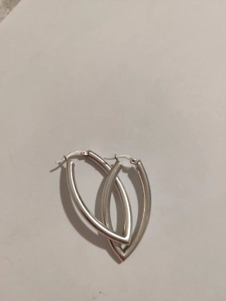 Pendientes de plata forma lágrima