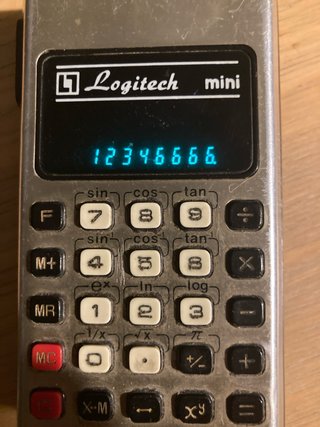 Calculadora Logitech Mini LC-80M años 70