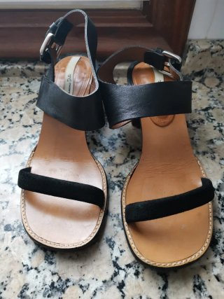 Sandalias Massimo Dutti Piel Negra